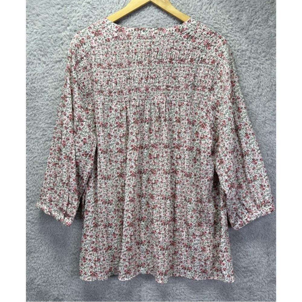 Romantic Floral Print Women's Tunic Blouse - Picture 2 of 7